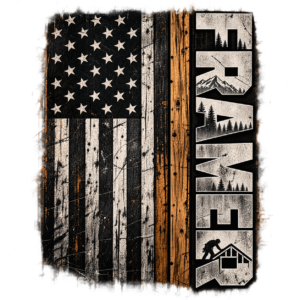 Distressed Framer Flag Graphic