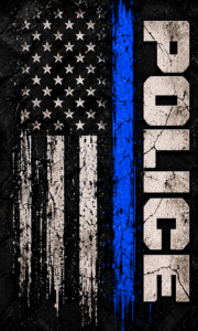 Distressed Thin Blue Line Police Flag