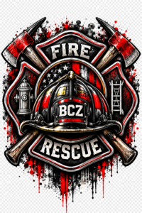 Gritty Firefighter Rescue Emblem