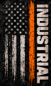 Grunge American Flag Industrial Poster