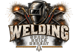 Welding Sparks Industrial Emblem
